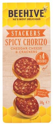 Chorizo Spicy Cheddar Cheese &Cracker Stacker