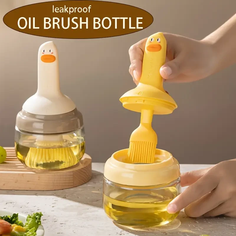 Oil Brush Bottle 190ml  Leakproof Lock Design for Olive Oil