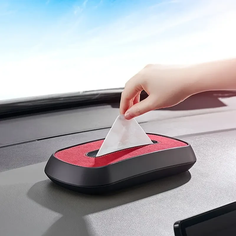Dual-Use Car Tissue Box with Parking License Plate - Sun Visor, Seat, and Skylight Hanging