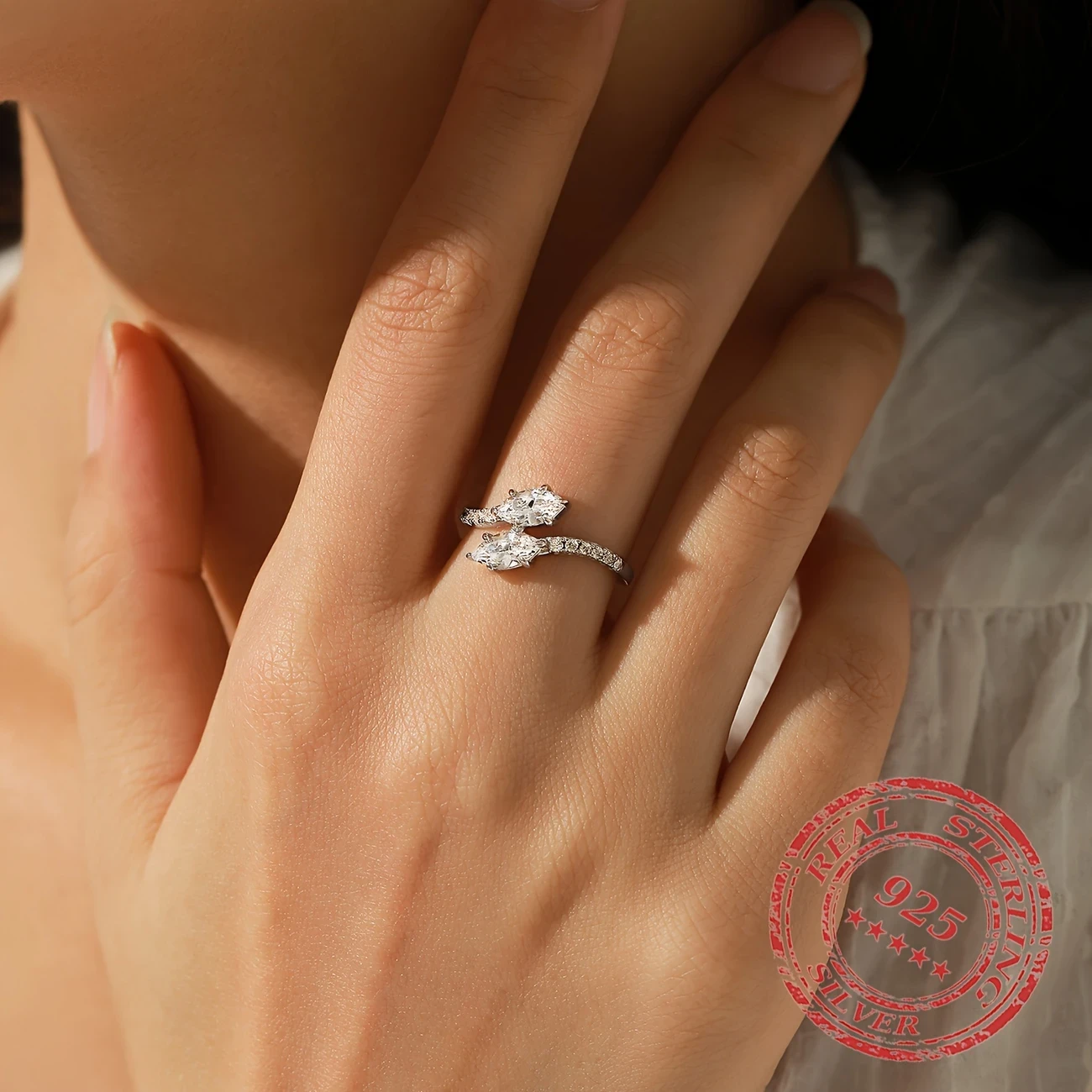 Elegant Vintage Style 925 Sterling Silver Ring with Synthetic Rhombus CZ, Snake Chain Design Fine Jewelry for Women, Perfect for Mardi Gras Day Celebrations and All Seasons