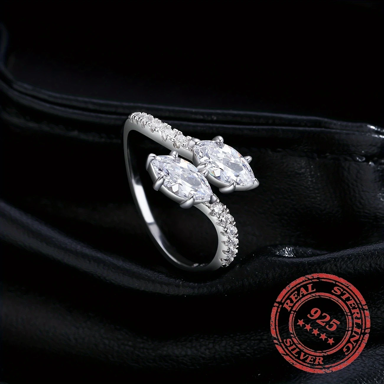 Elegant Vintage Style 925 Sterling Silver Ring with Synthetic Rhombus CZ, Snake Chain Design  Fine Jewelry for Women, Perfect for Mardi Gras Day Celebrations and All Seasons