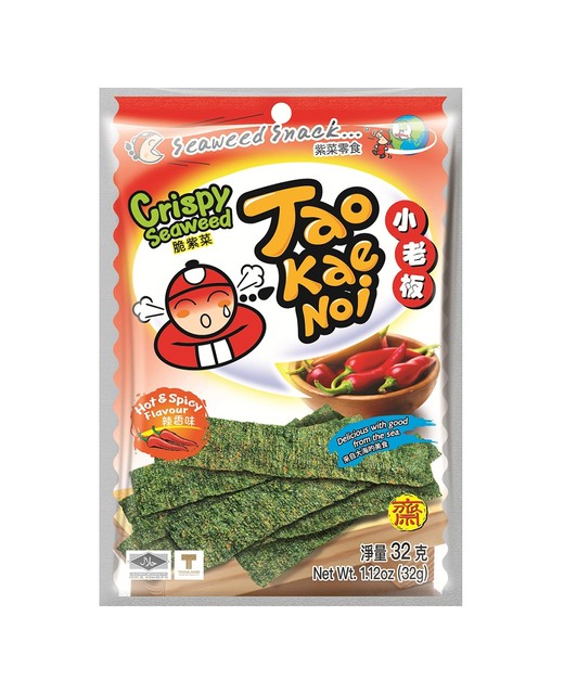 TAOKAENOI Crispy Seaweed (Hot & Spicy Flavour) 32g