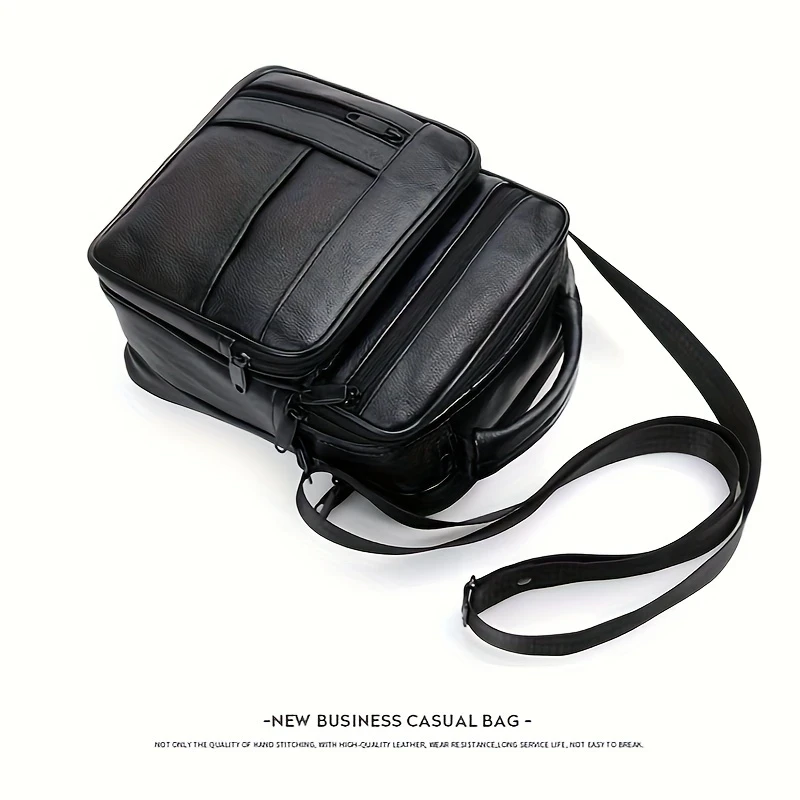 Leather Messenger Bag Crossbody Shoulder Bag  Stylish Travel Bag for Everyday Use