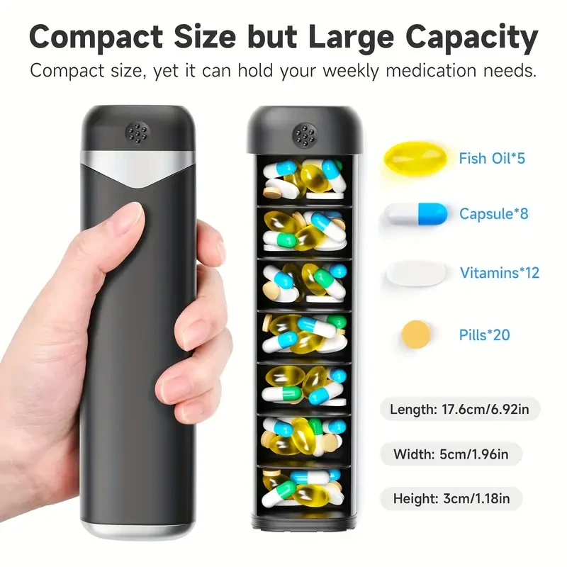 Weekly Pill Organizer with Secure Closure