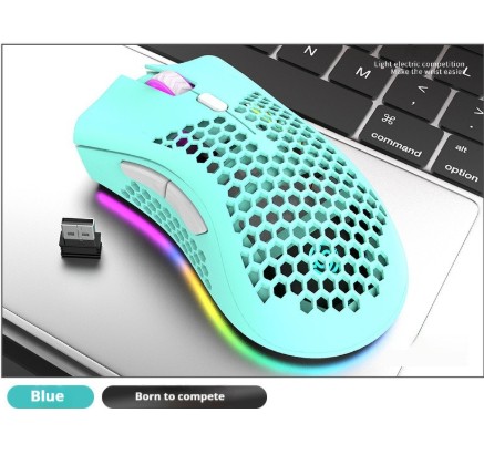 Hollow Out Game Luminous Charging Wireless Mouse