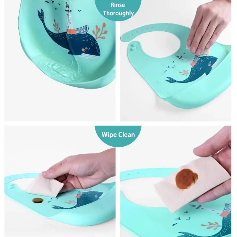 Waterproof Baby Bibs  Cute, Comfortable, and Practical Feeding Accessory for Babies