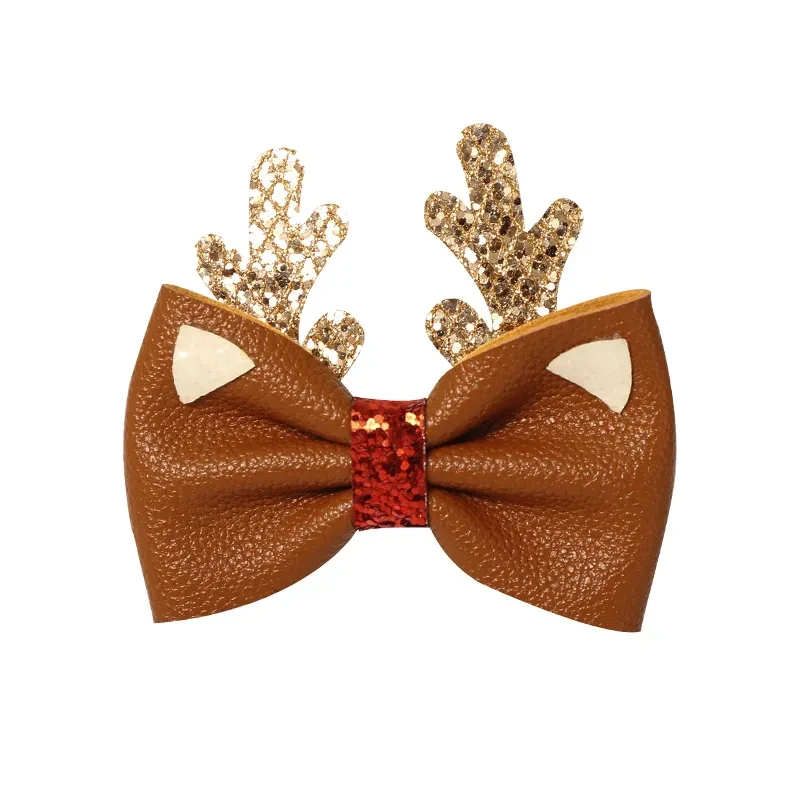 Festive Reindeer Antler Christmas Hairpin for Kids