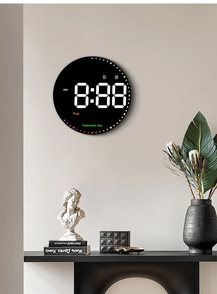 Living Room Digital Electronic Clock Wall Clock
