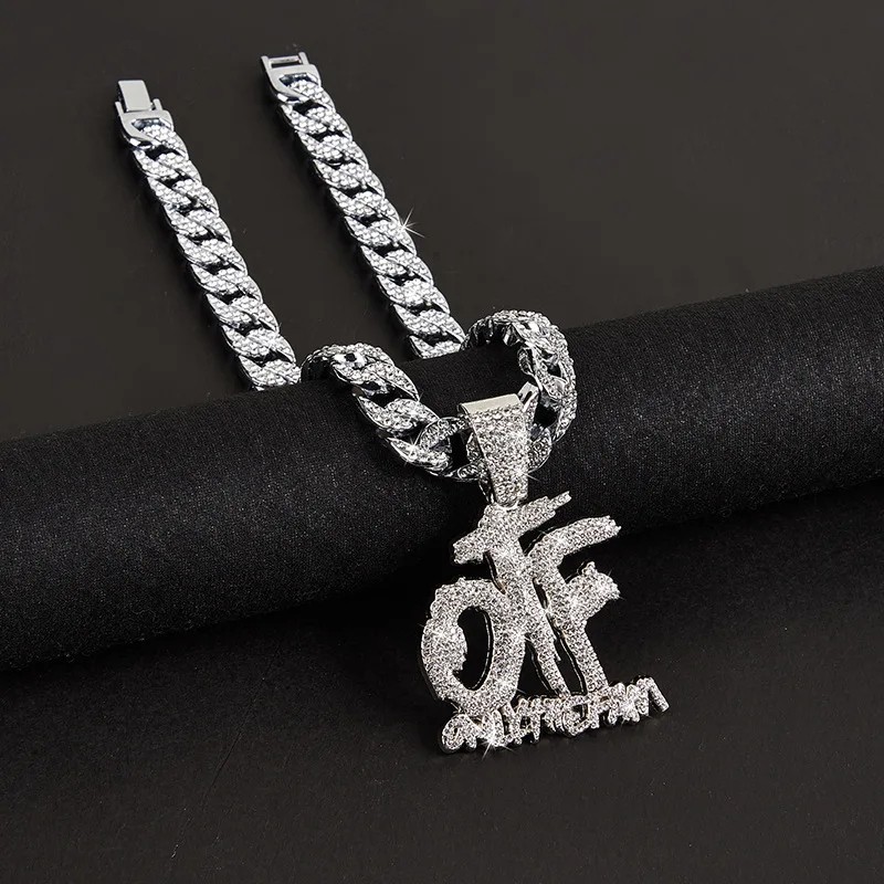 Men's and Women's Hip-Hop OTF Letter Pendant Necklace