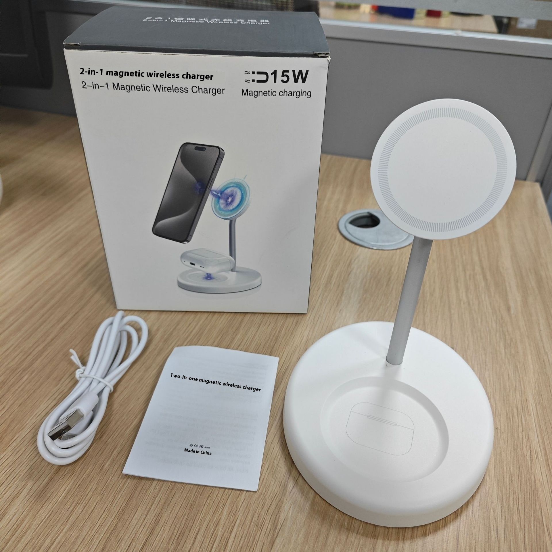 30W Vertical Wireless Charger Fast Charging With Cooling Hole Not Hot