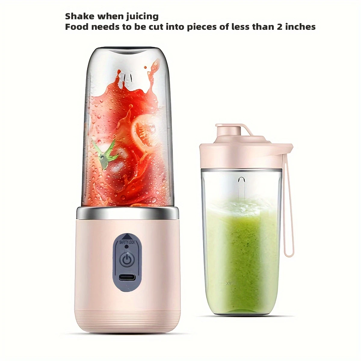 400ml Portable Electric Juicer Blender Cup Wireless Rechargeable Mini Juice Mixer for Fresh Smoothies Anytime, Anywhere