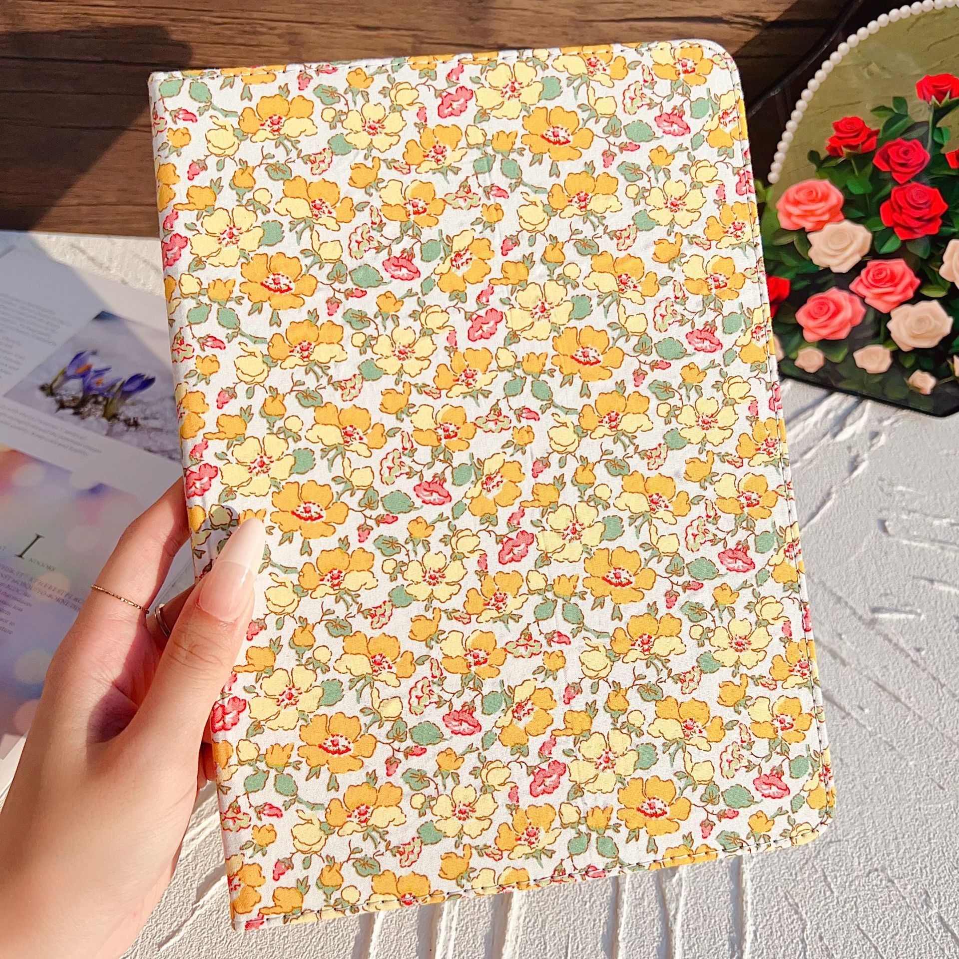 Applicable To Pad Protective Leather Case Flower Drop-resistant Case With Pen Slot