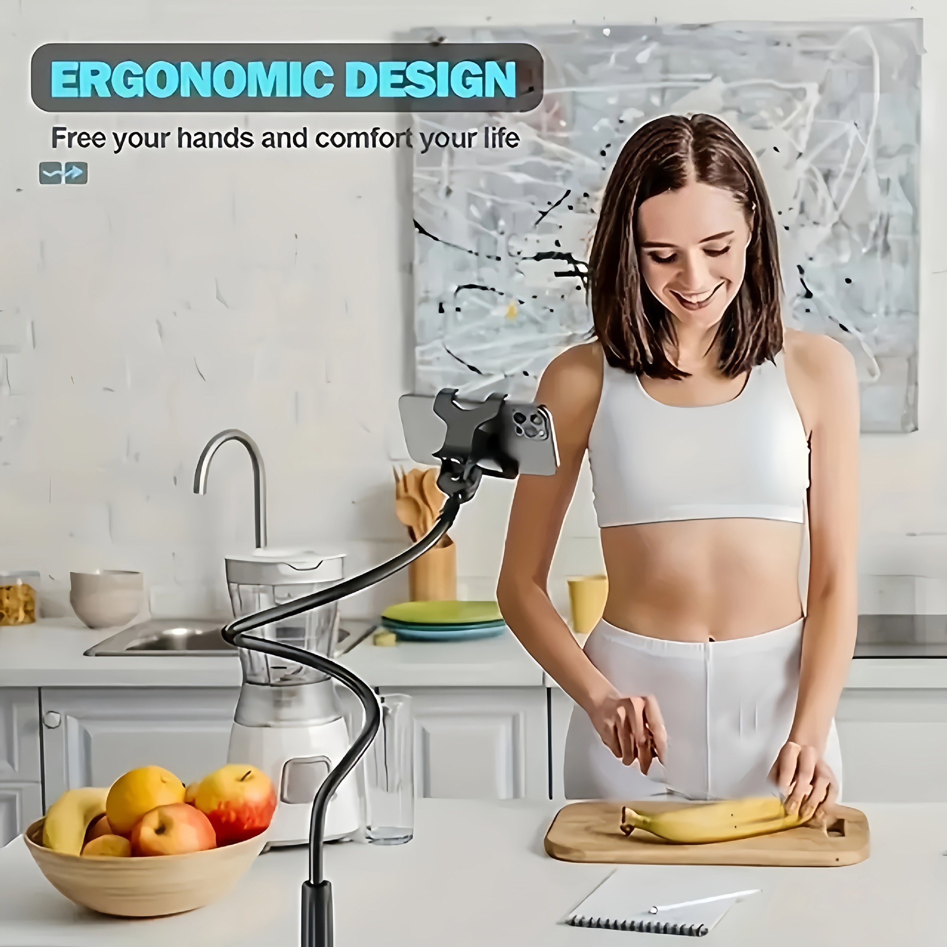 360 Degree Rotating Tablet Phone Holder Spiral Base Lazy