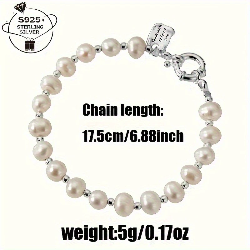 Elegant 925 Sterling Silver & Freshwater Pearl Bracelet  The Ultimate Vintage Statement Piece
