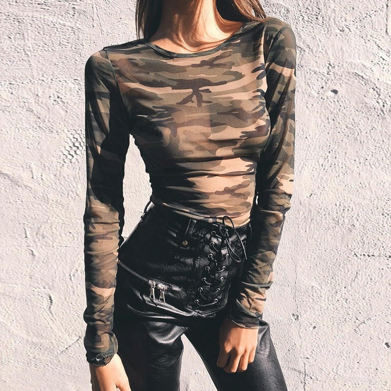 Ladies Camouflage T Shirt