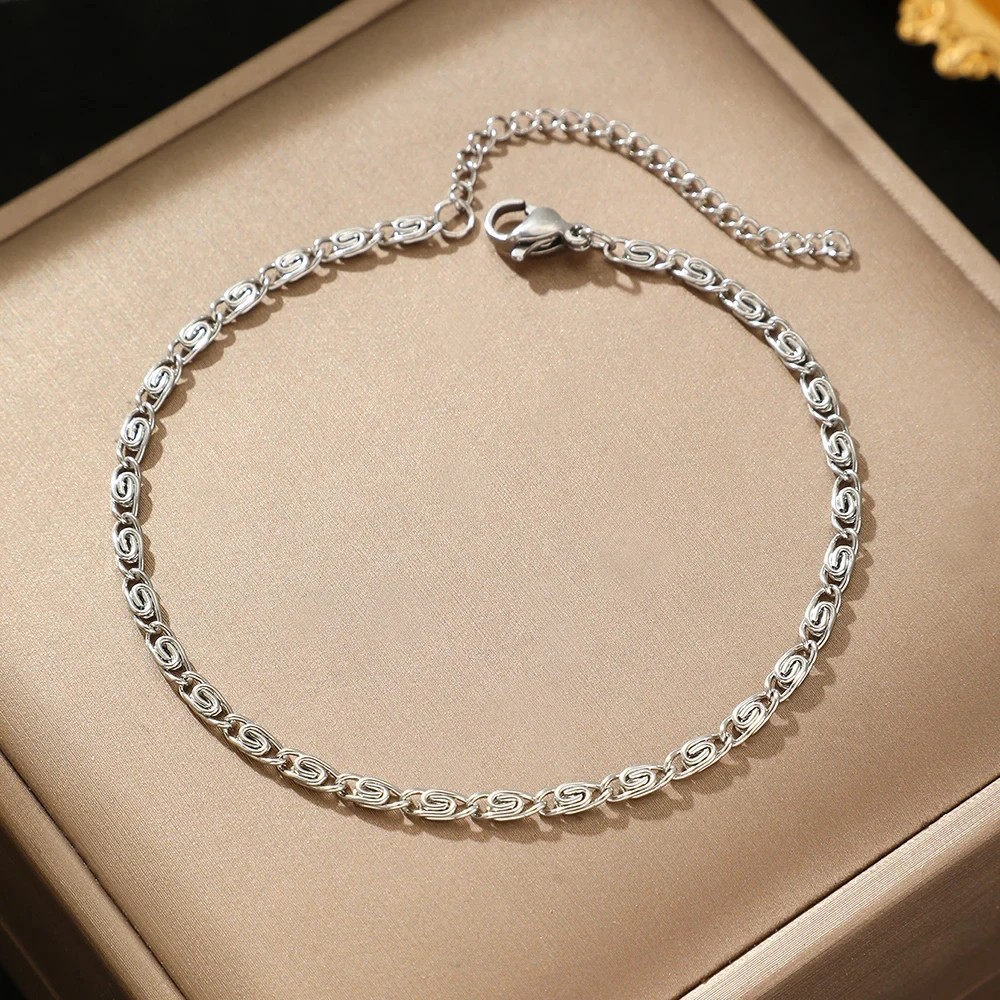 FTCY Stainless Steel Chain Bracelet for Women