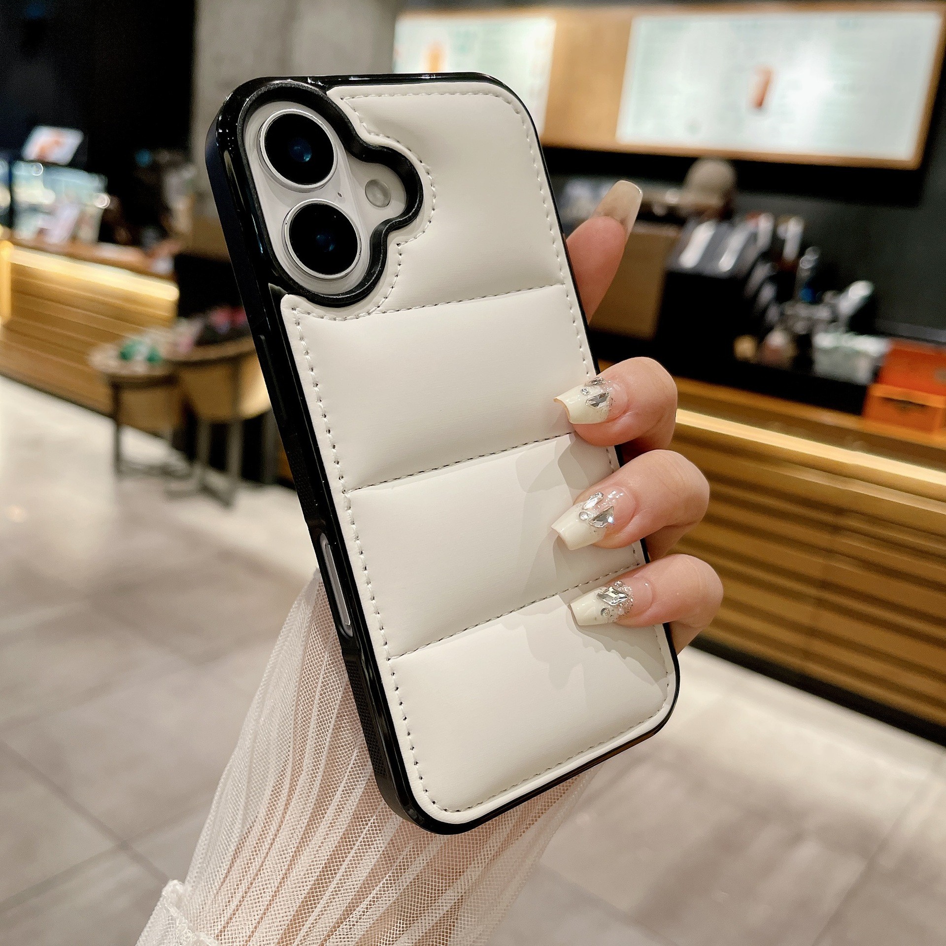 Fashion Macaron Premium Down Jacket Phone Case