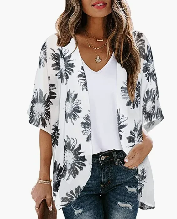 Plus Size Hawaiian Kimono