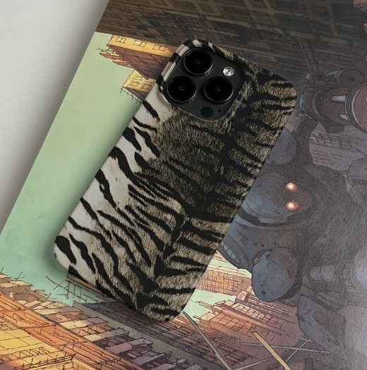 Gray Tiger Leather Pattern Art Niche Phone Case