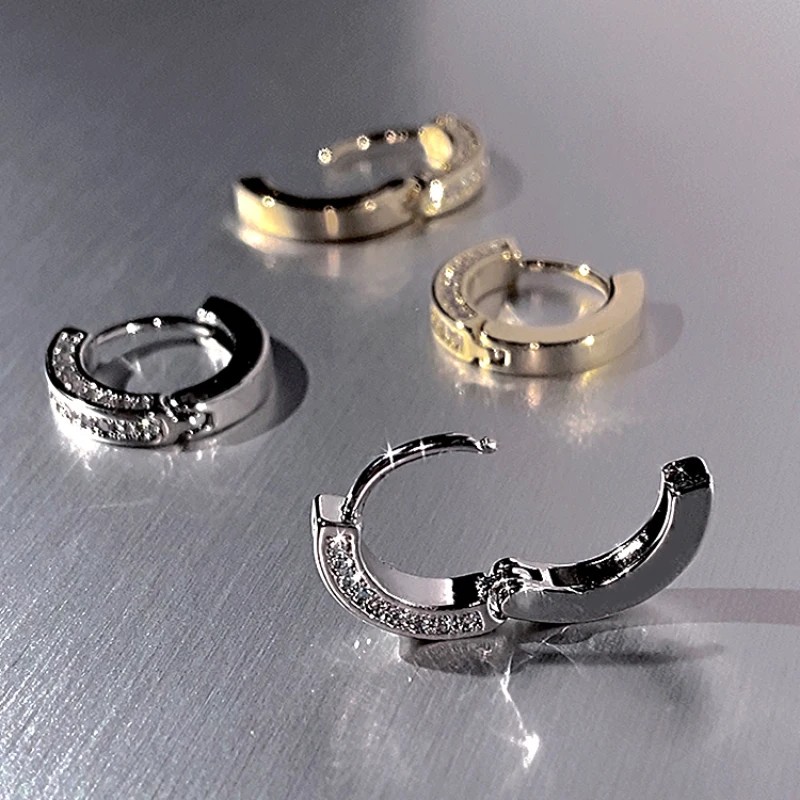 Fashion Stainless Steel Huggies Small Hoop Earrings