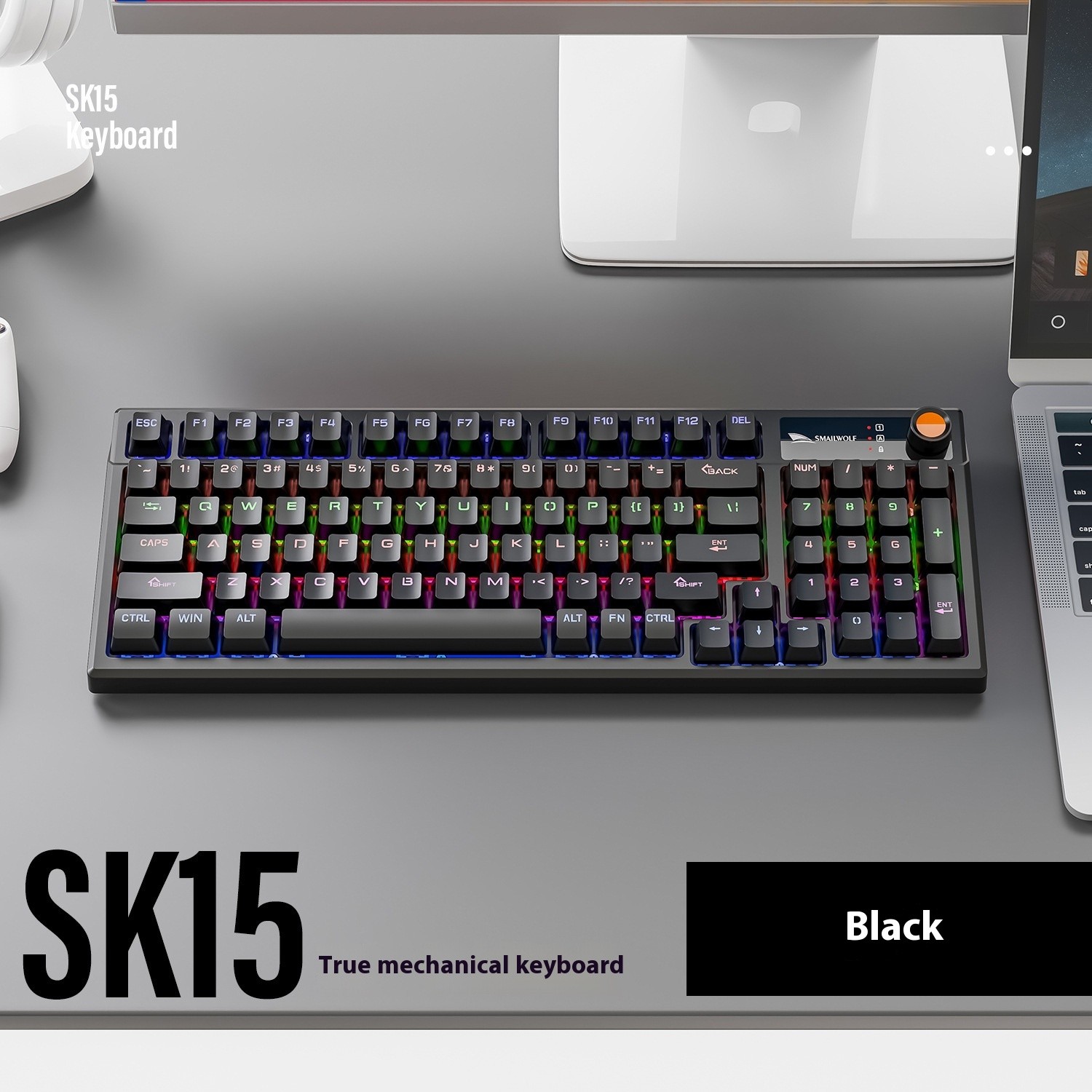 Wired With Knob E-sports Games Notebook Computer Mechanical Keyboard