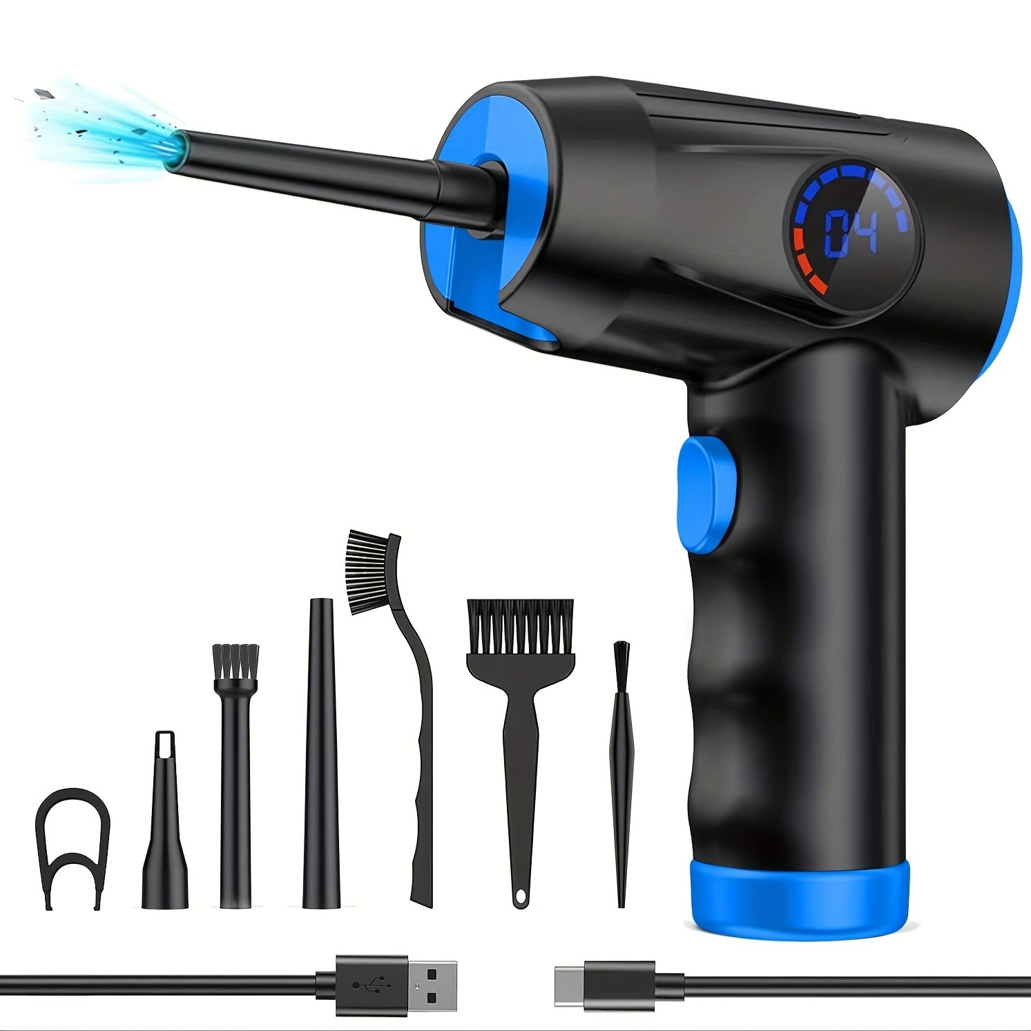 Cordless Electric Air Duster  51000 RPM High-Power Blower, Adjustable Speed, 6000mAh Fast Charging, LCD Display