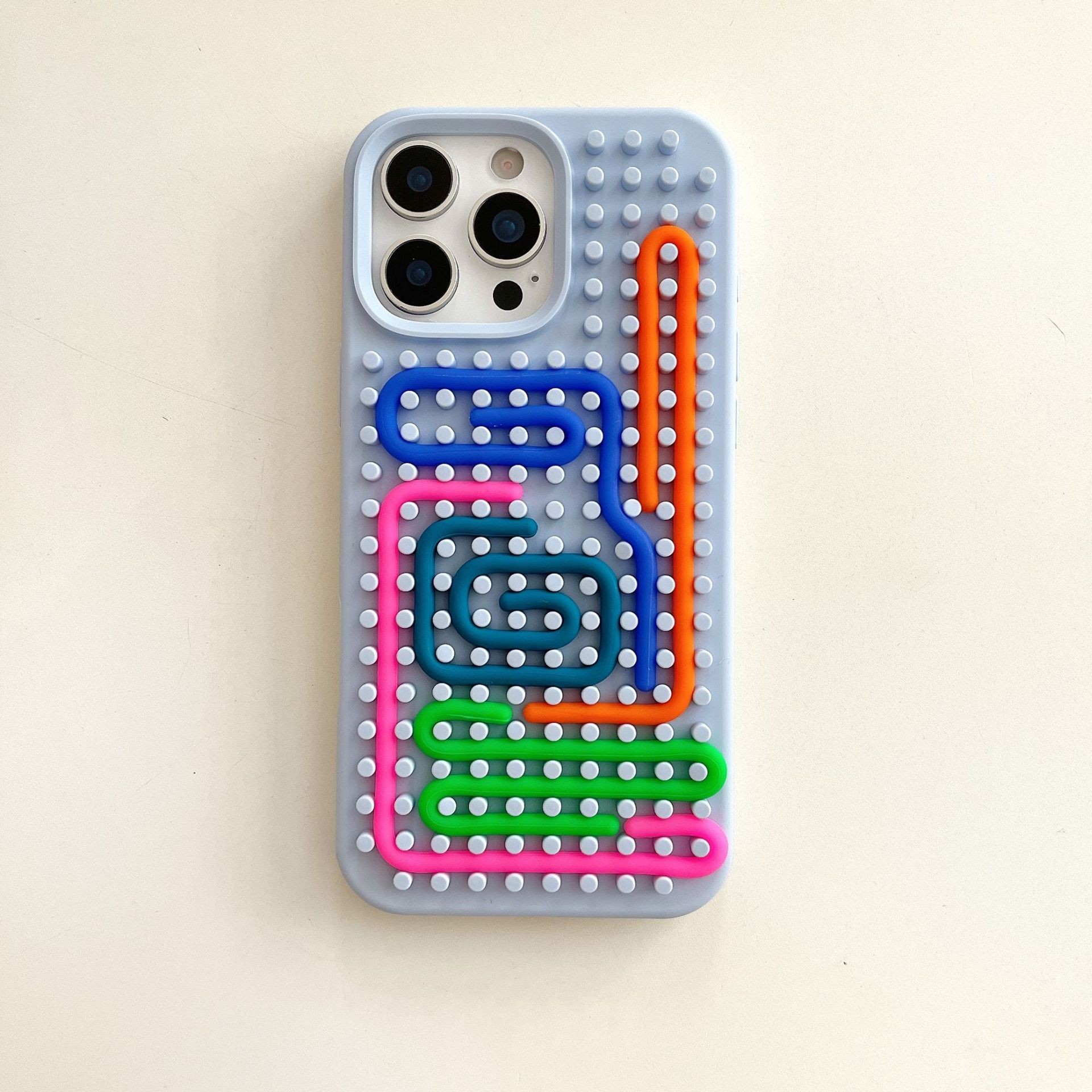 Color Stripes Silicone Phone Case Drop-resistant
