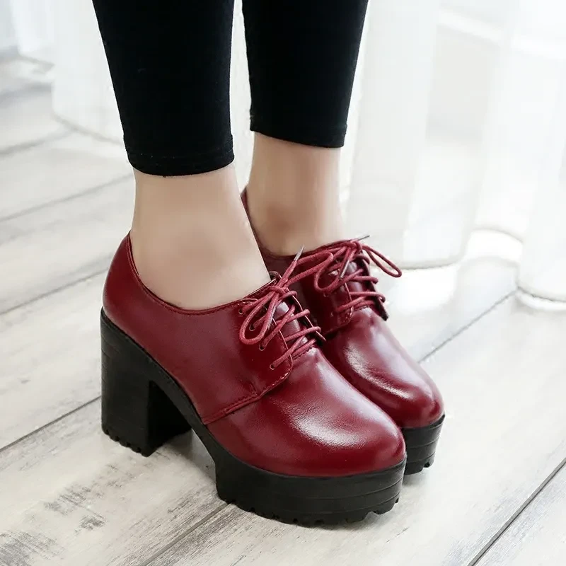 Chunky Block Platform Heels