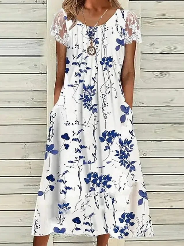 Blue and White Floral Pattern