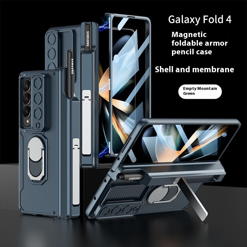 Folding Hinge Phone Case Magnetic Bracket Protective Sleeve