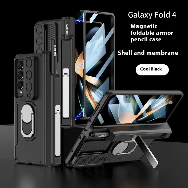 Folding Hinge Phone Case Magnetic Bracket Protective Sleeve