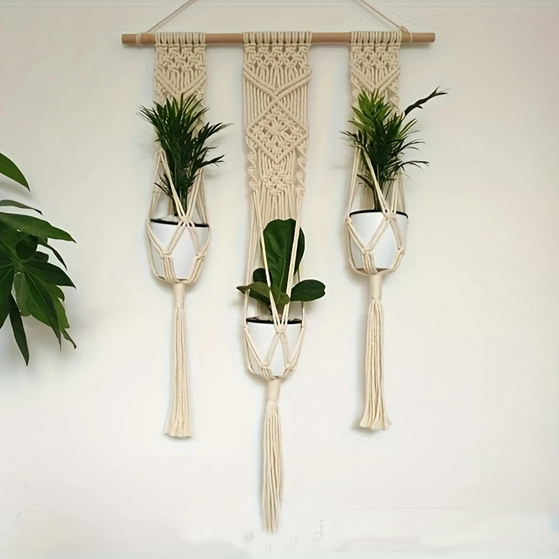 Macrame Plant Hanger Shelf Wall Hanging