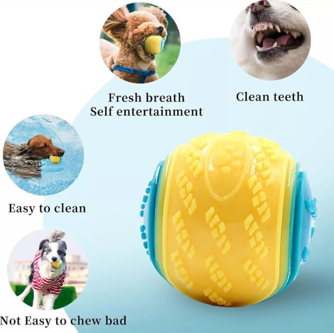 Scooby-Doo Durable Squeaky Set Of 8 Dog Balls For Teeth Cleaning Interactive UK