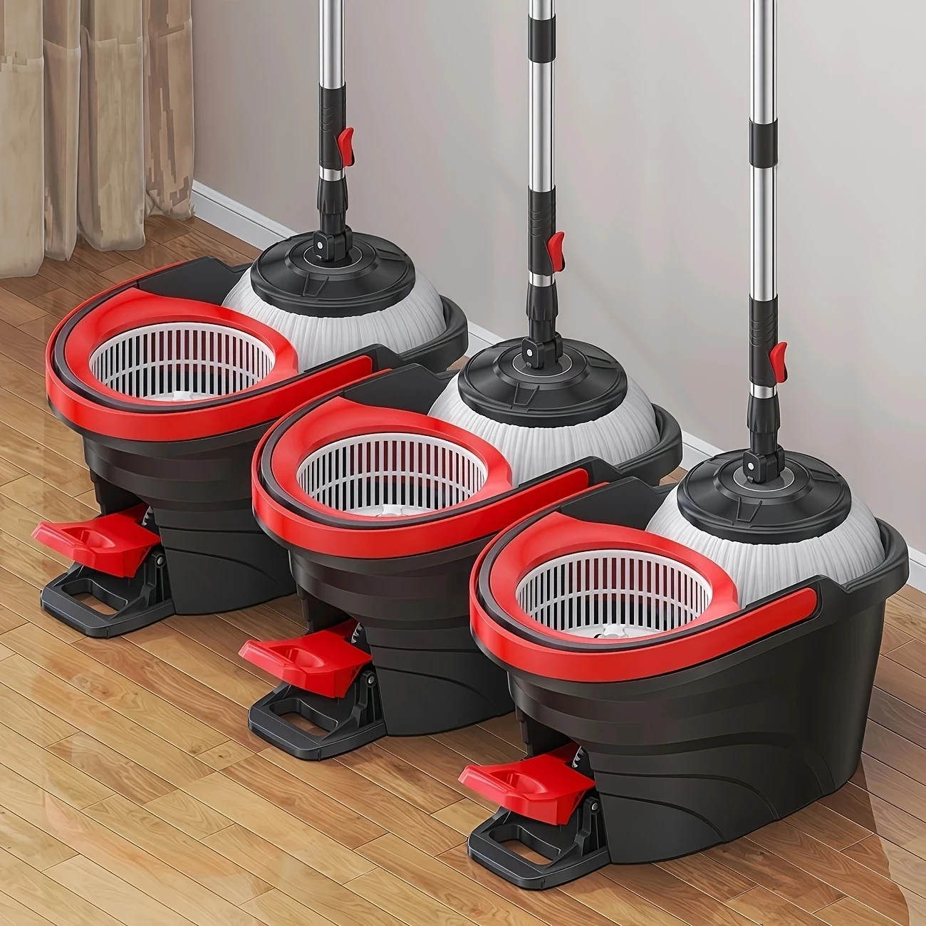 360 Rotating Mop with Telescopic Pole and Dual-Drive Floor Mop Bucket Set