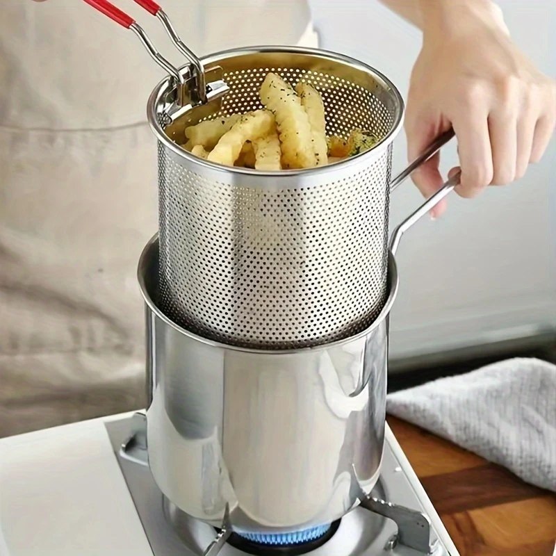 Stainless Steel Deep Fryer with Filter Rack