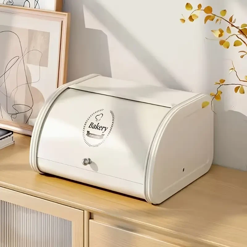 SANDREAM Metal Flip Storage Box  Compact Flip-Top Organizer