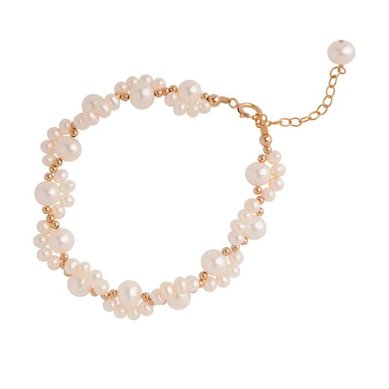 Cute Animal Paw Bracelet for Women Gold Color French Retro Pearl Bracelet Jewelry