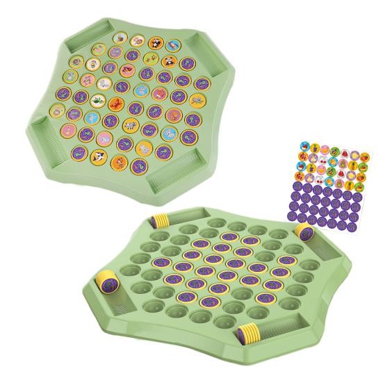 Kids Memory Reversi Chess Game 2 To 4 Players Animal Fruit Flipping Chess Matching Game Focus Training Toddlers Educational Memory Challenge Toy
