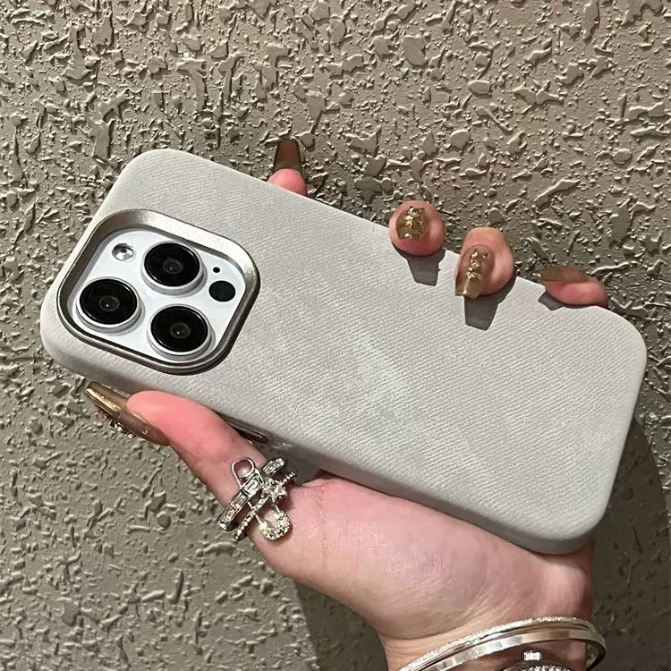 Leather Anti Drop Flannel Phone Case