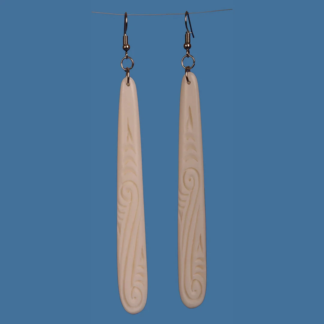 Bone Drop Earrings Large