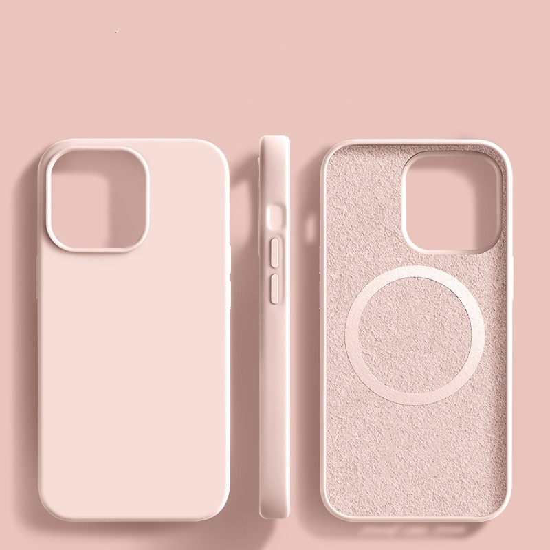 Liquid Silicone Phone Case Magnetic Skin-absorbing Protective Cover