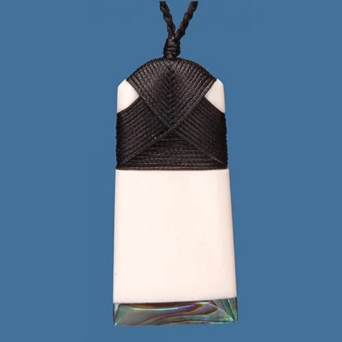 Bone Toki with Paua Pendant - Small