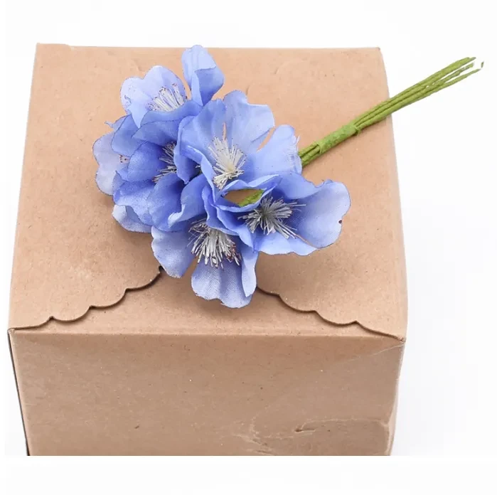6 Pieces Silk Plum Blossom Box Artificial Flowers