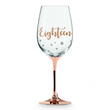 18 Rose Gold Stem Wine Glass 430ml
