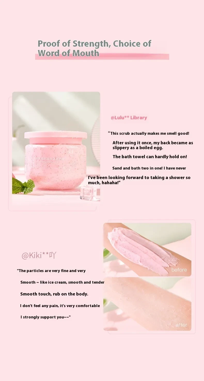 Peach Cream Body Scrub Cream
