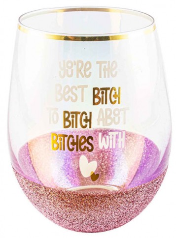 BEST BITCH GLITTERATI STEMLESS 600ML