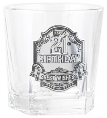 21ST BADGE SPIRIT GLASS 210ML
