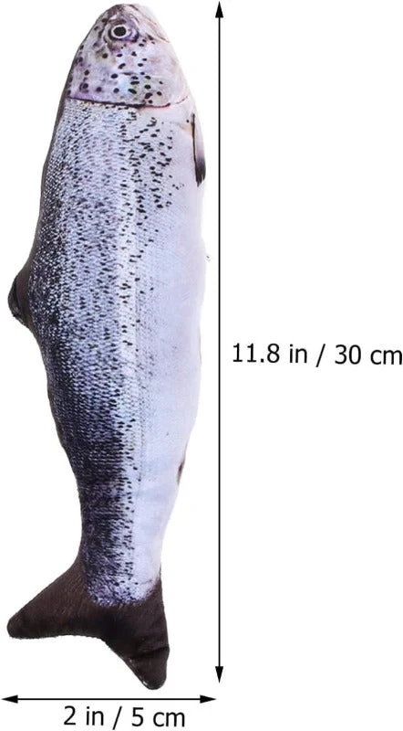 Realistic Fish Plush Toys for Cats