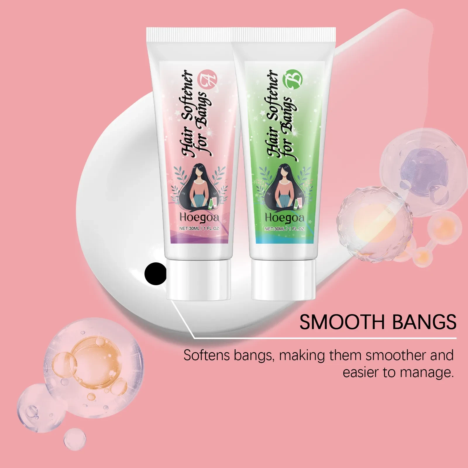 Bangs Softening Care Cream Improve Hair Frizz Moisturizing Luster Softening Hair Care Moisturizer