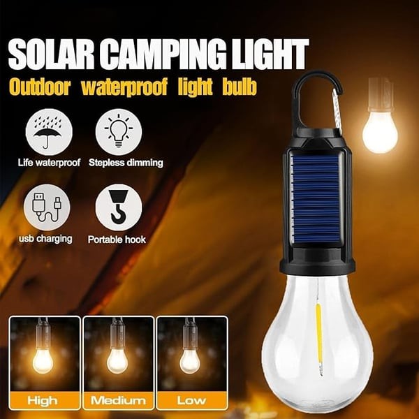 Solar Tent Lights USB Rechargeable Led Camping Lantern